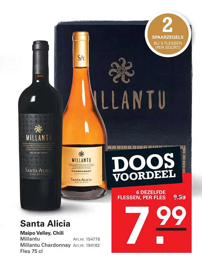 Santa Alicia Maipo Valley, Chili Millantu Millantu Chardonnay Fles 75 cl