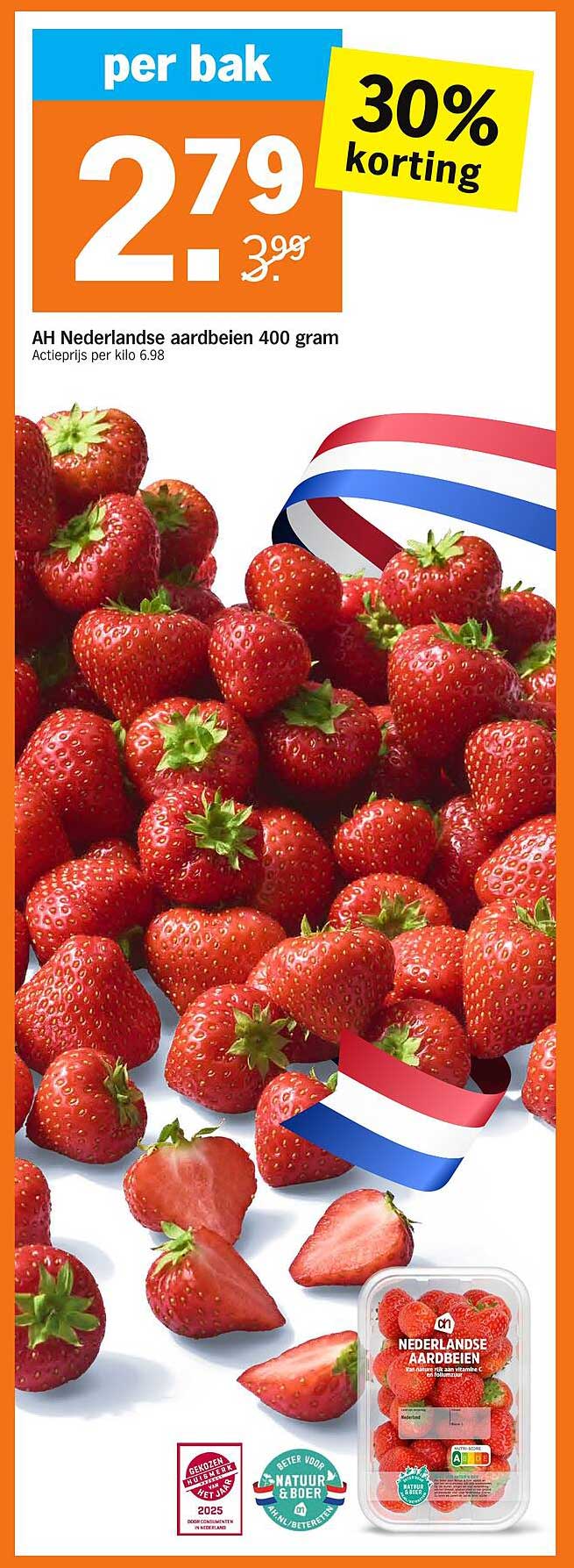 AH Nederlandse aardbeien 400 gram