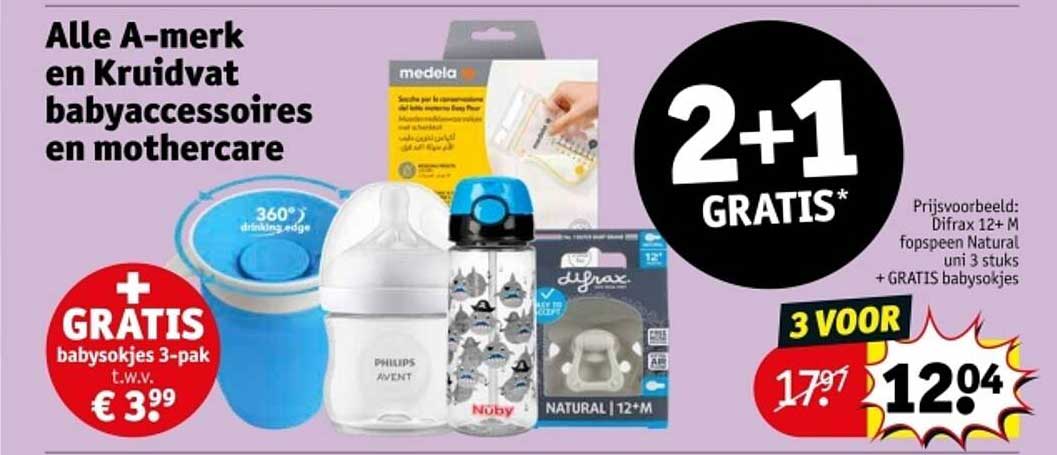 Alle A-merk en Kruidvat babyaccessoires en mothercare