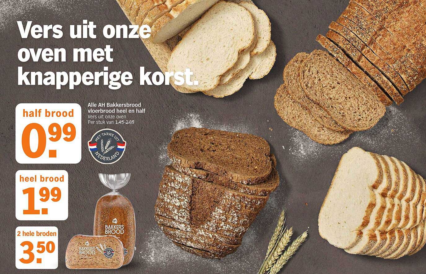 Alle AH Bakkersbrood vloerbrood heel en half