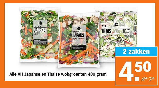 Alle AH Japanse en Thaise wokgroenten 400 gram