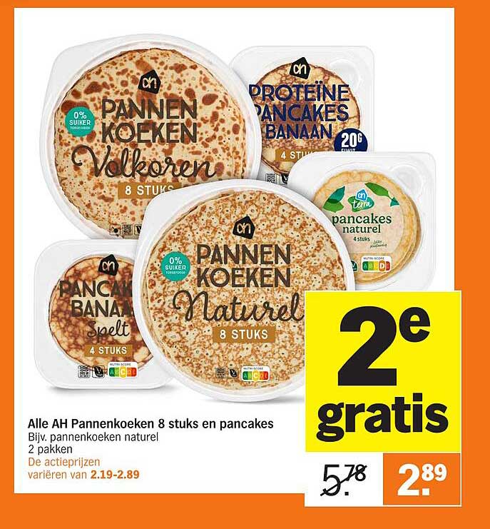 Alle AH Pannenkoeken 8 stuks en pancakes