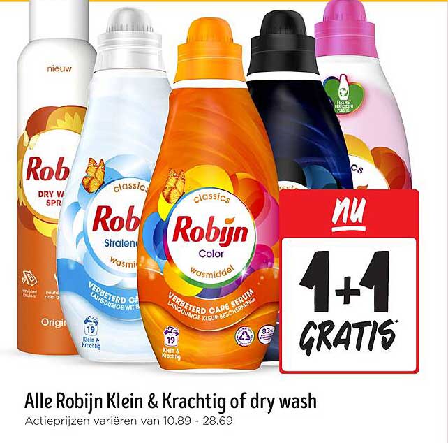 Alle Robijn Klein & Krachtig of dry wash