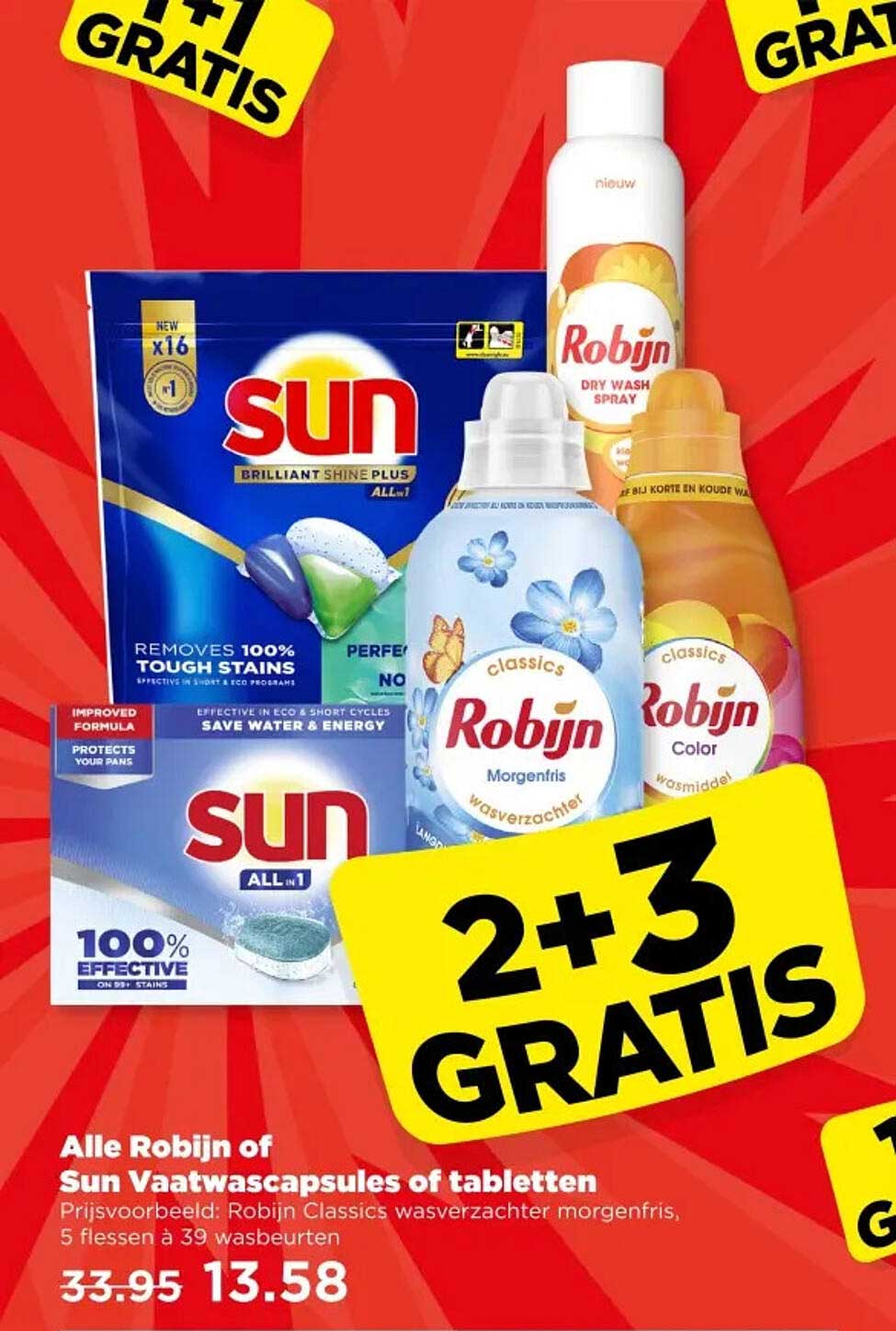 Alle Robijn of Sun Vaatwascapsules of tabletten