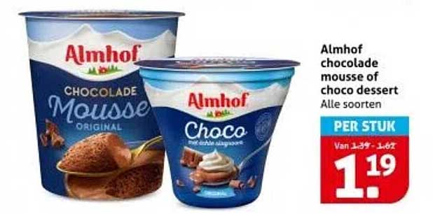 Almhof chocolade mousse of choco dessert