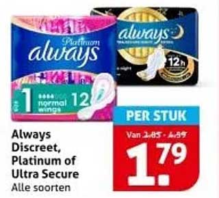 Always Discreet, Platinum of Ultra Secure
