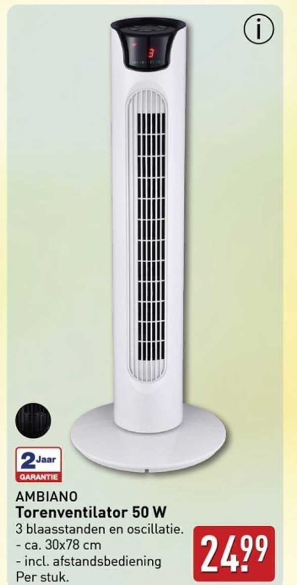 AMBIANO Torenventilator 50 W
