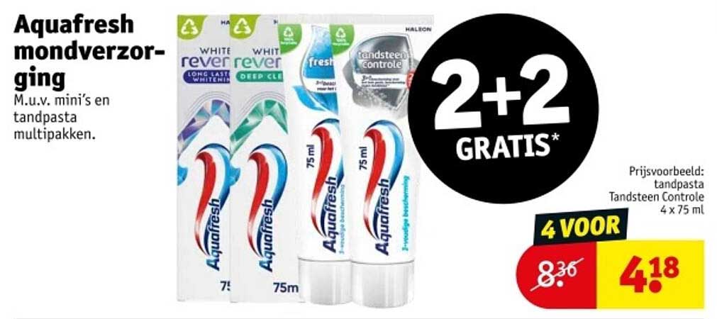 Aquafresh mondverzorging M.u.v. mini's en tandpasta multipakken.