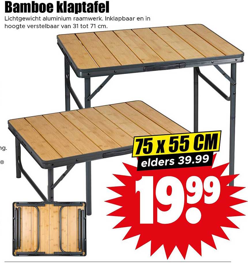 Bamboe klaptafel