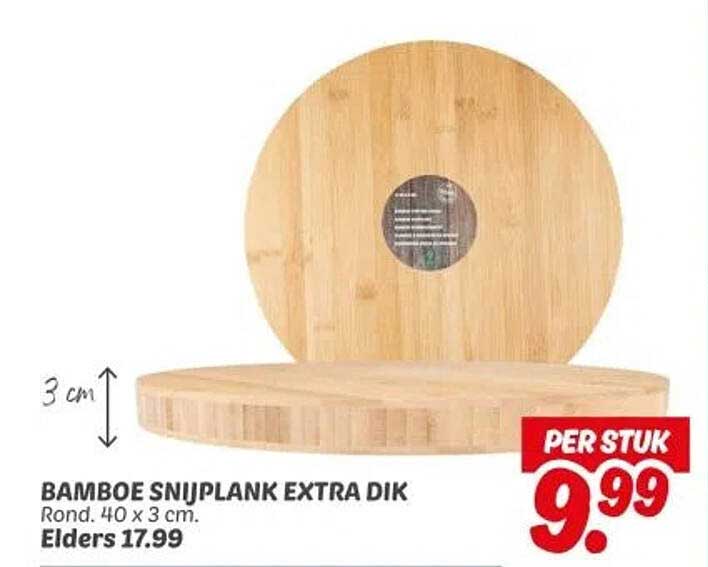 Bamboe Snijplank Extra Dik
