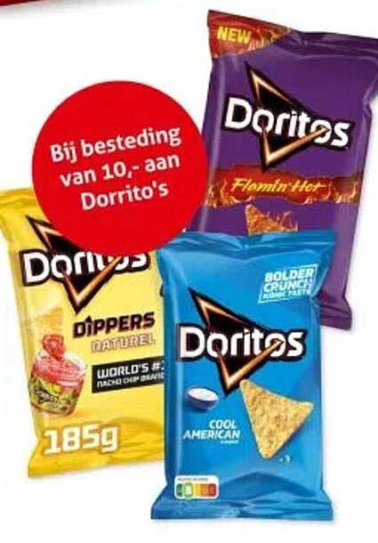 Bij besteding van 10,- aan Dorrito's