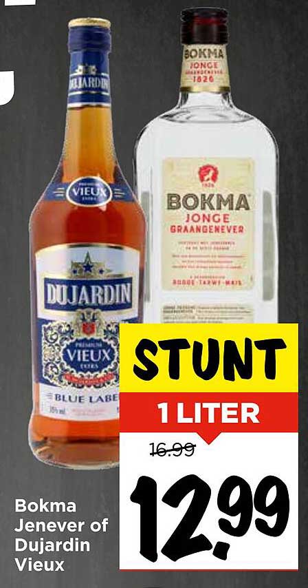 Bokma Jenever of Dujardin Vieux 1 Liter