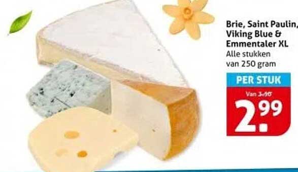 Brie, Saint Paulin, Viking Blue & Emmentaler XL