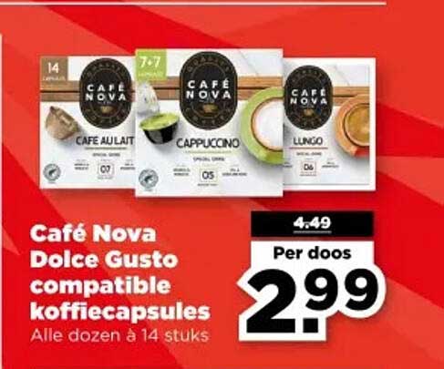 Café Nova Dolce Gusto compatible koffiecapsules