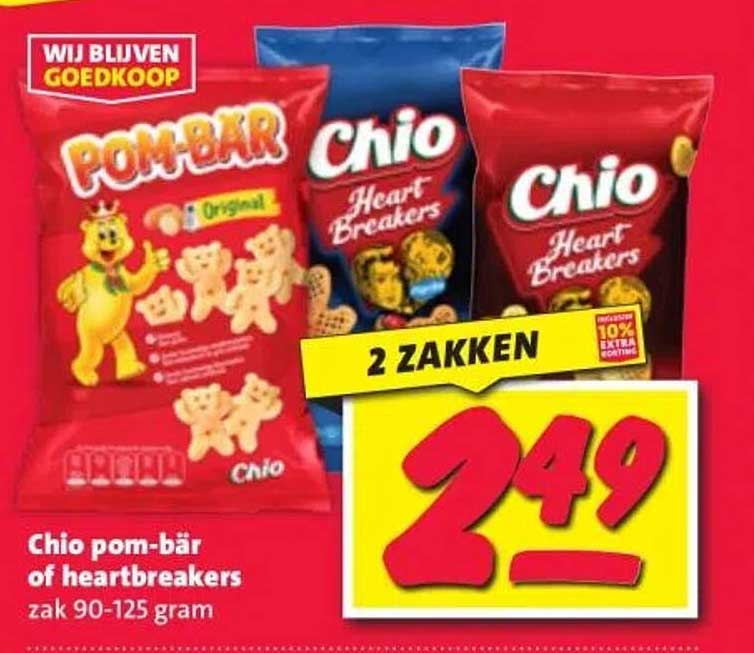 Chio pom-bär of heartbreakers zak 90-125 gram