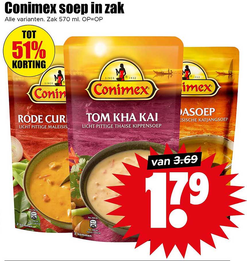 Conimex soep in zak