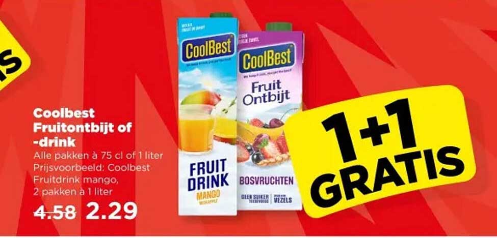 Coolbest Fruitontbijt of -drank