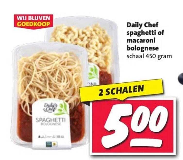 Daily Chef spaghetti of macaroni bolognese schaal 450 gram