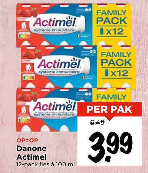 Danone Actimel 12-pack fles à 100 ml