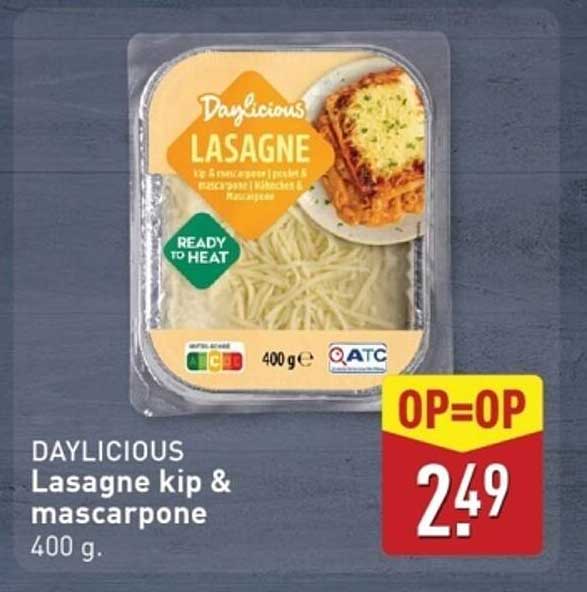 DAYLICIOUS Lasagne kip & mascarpone 400 g