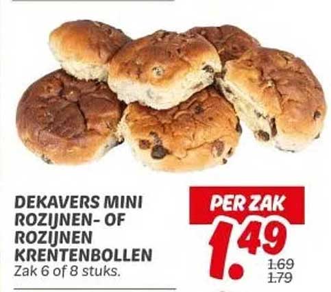 DEKAVERS MINI ROZIJNEN- OF ROZIJNEN KRENTENBOLLEN
