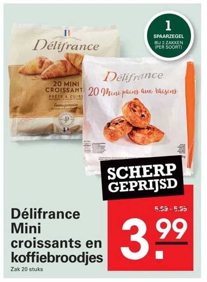 Délifrance Mini croissants en koffiebroodjes
