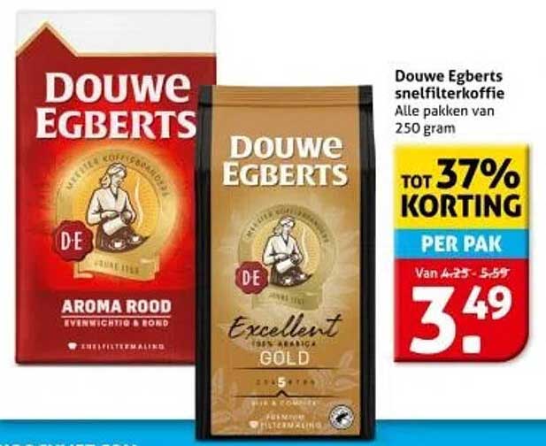 Douwe Egberts snelfilterkoffie 250 gram