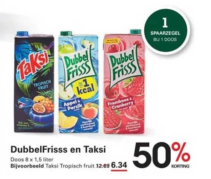 DubbelFrisss en Taksi - Doos 8 x 1,5 liter