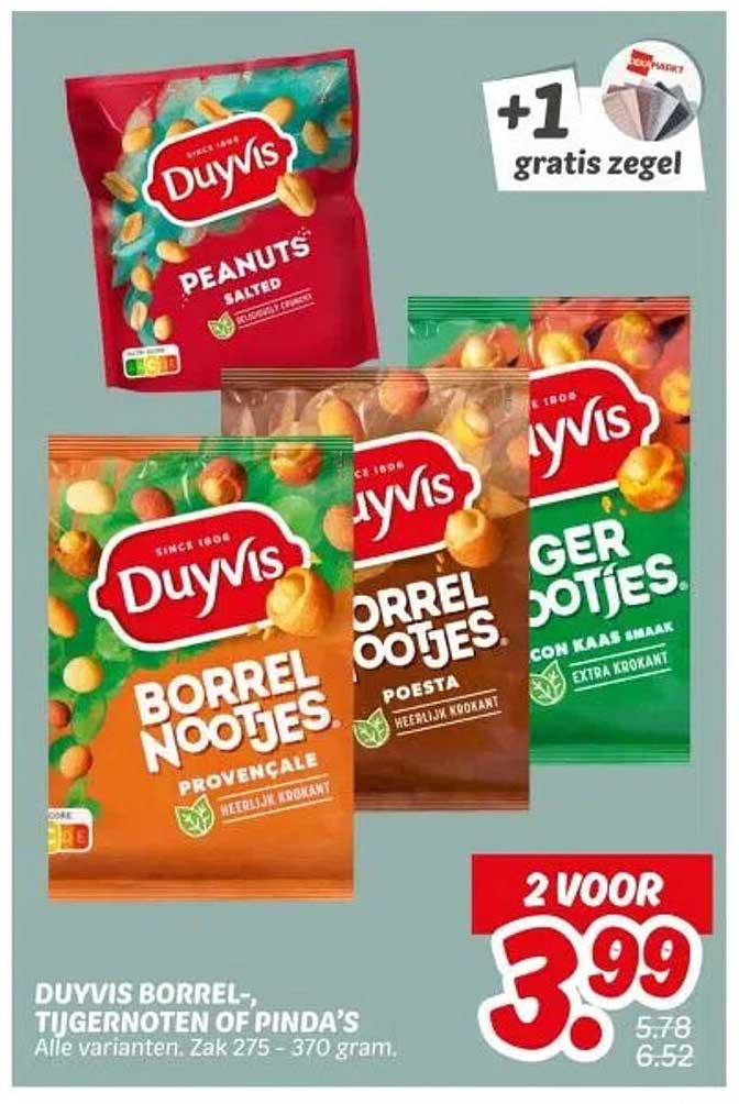 Duyvis Borrel-, Tijgernoten of Pinda’s