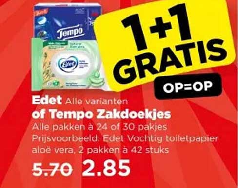 Edet Alle varianten of Tempo Zakdoekjes