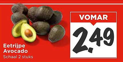 Eetrijpe Avocado Schaal 2 stuks