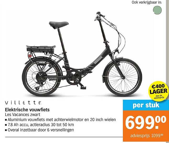 Elektrische vouwfiets Les Vacances zwart