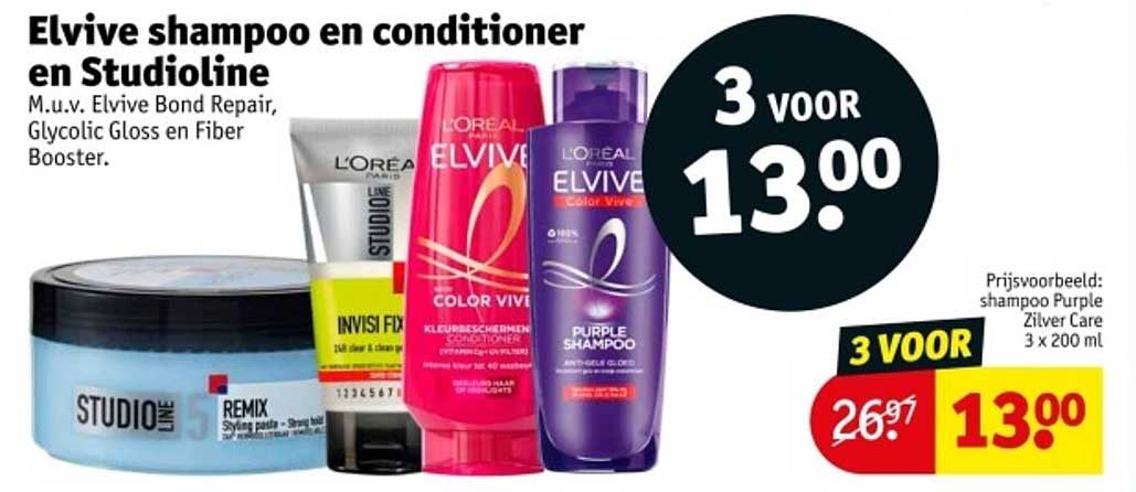 Elvive shampoo en conditioner en Studioline