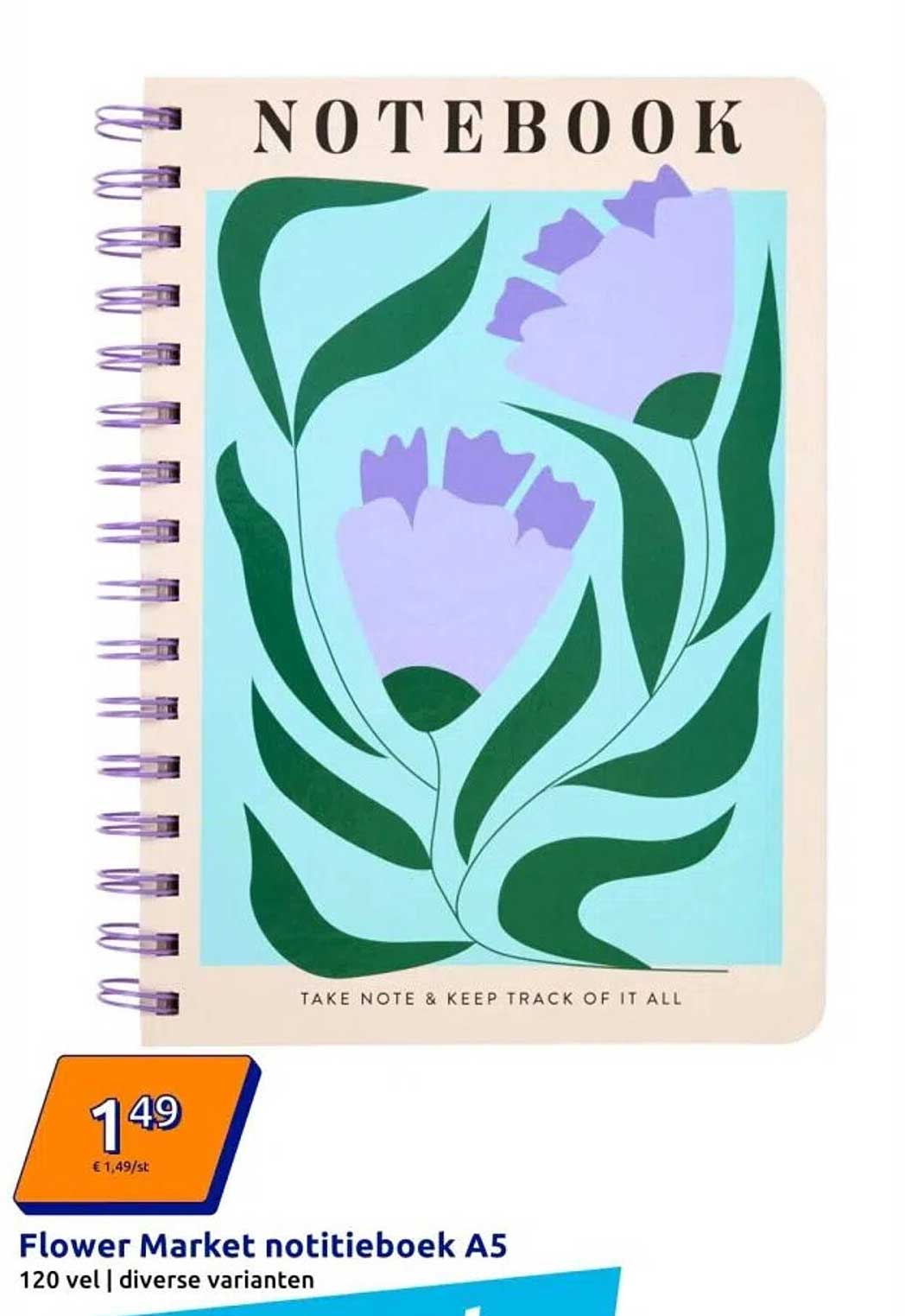 Flower Market notitieboek A5