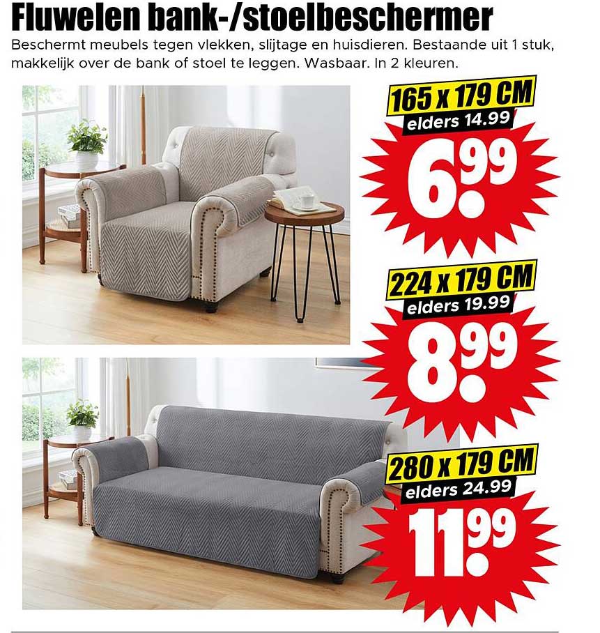 Fluwelen bank-/stoelbeschermers