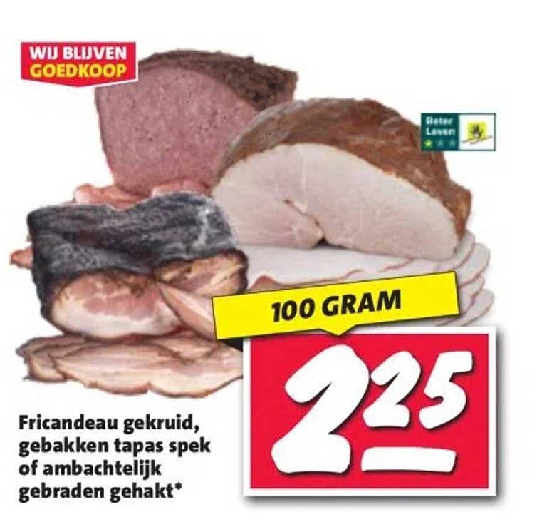 Fricandeau gekruid, gebakken tapas spek of ambachtelijk gebraden gehakt*