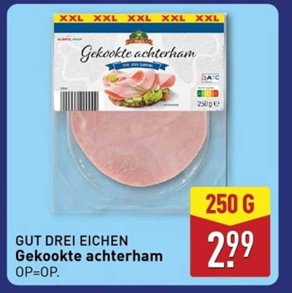 Gekoekte achterham