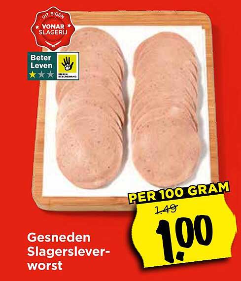 Gesneden Slagersleverworst