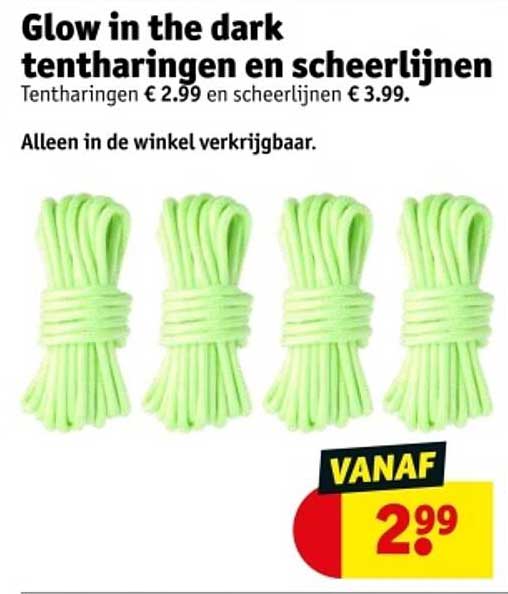 Glow in the dark tentharingen en scheerlijnen