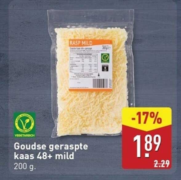 Goudse geraspte kaas 48+ mild
