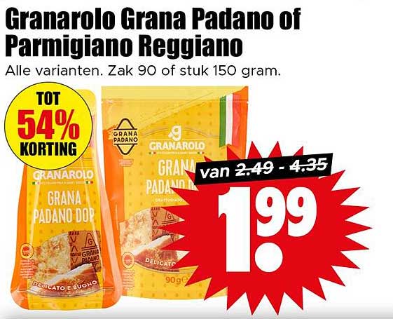 Granarolo Grana Padano of Parmigiano Reggiano