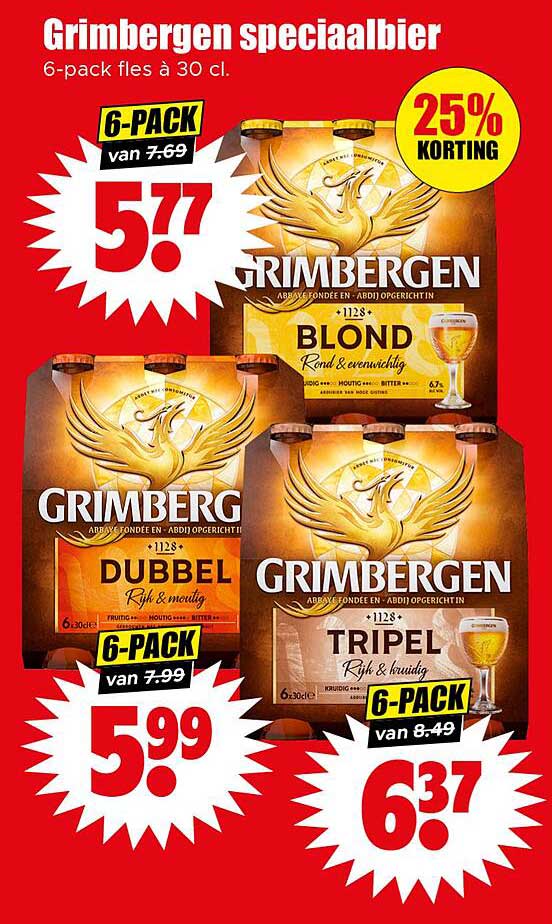 Grimbergen speciaalbier 6-pack fles à 30 cl