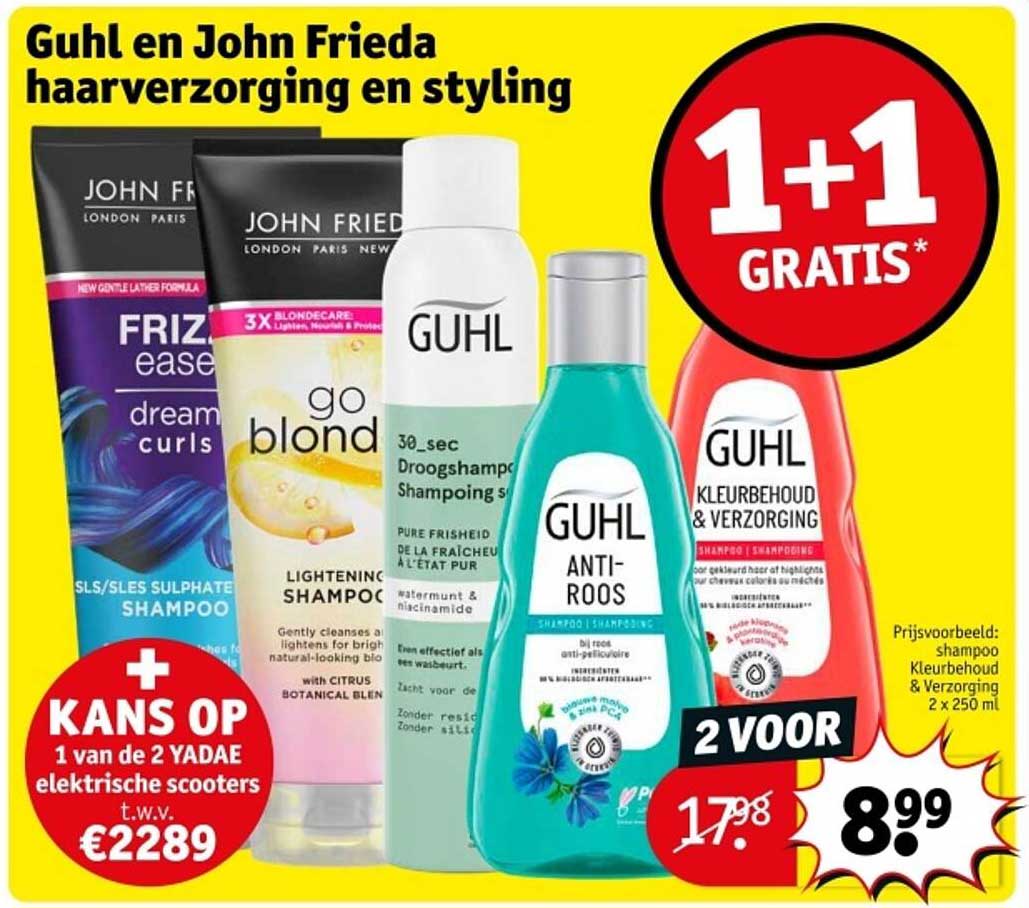 Guhl en John Frieda haarverzorging en styling