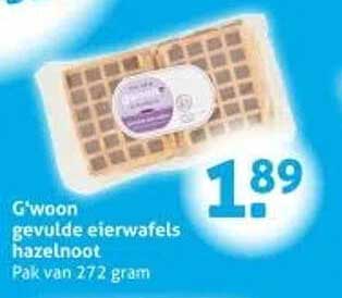 G'woon gevulde eiwafels hazelnoot