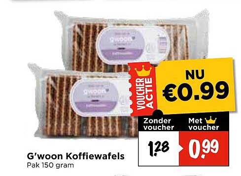 G'woon Koffiewafels Pak 150 gram