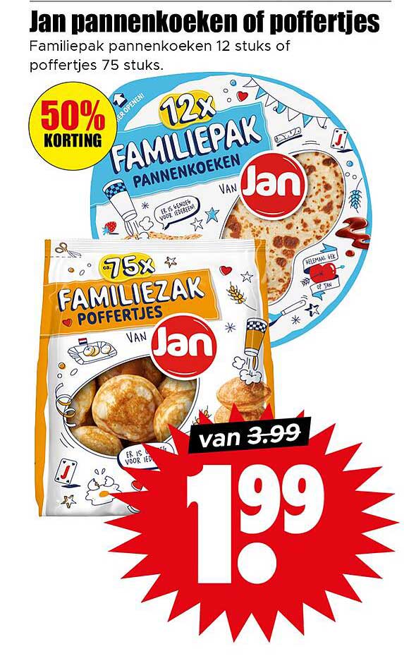 Jan pannenkoeken of poffertjes
