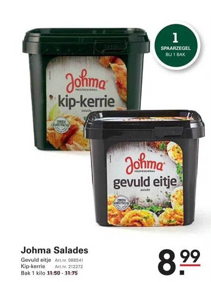 Johma Salades Gevuld eitje en Kip-kerrie