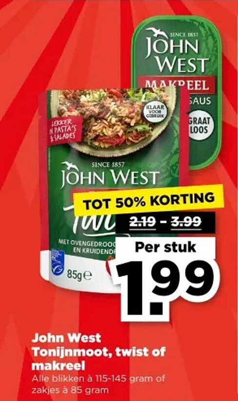 John West Tonijnmoet, twist of makreel
