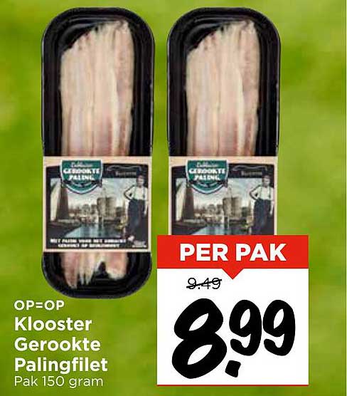 Klooster Gerookte Palingfilet Pak 150 gram