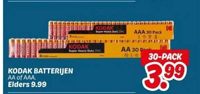 KODAK BATTERIJEN AA of AAA. Elders 9.99